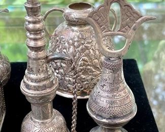 $40 each - Close up of the Egyptian silver pieces. We learned the piece on the right is an eyeliner applicator! :)