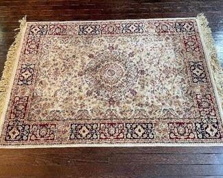 $250 - Knotted Silk Blend Persian Rug - Measures 5 x 3