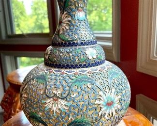 $48 - Cloisonne Vase - Measures 9" tall