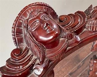 Close up of 19th Century Italian Carved Walnut Chairs