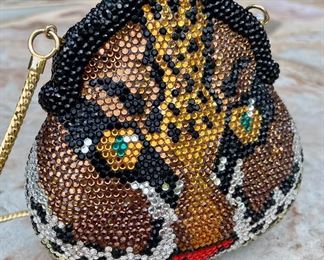 $80 - Madeline Beth Custom Bling Tiger Clutch