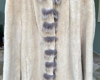 $2500 - Three Quarter Length Camel Sheered Fur Coat - Authentic women's fur