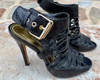 $20 - Vince Camuto Leather Pumps with Gold Buckle - Women’s Size 6