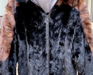 Inside of Men’s Leather Bike Jacket with Fur Lining
