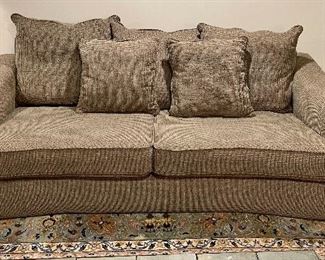$400 - Sofa with 2 Throw Pillows - Measures 85” x 43” x 41”