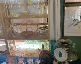 Dining Room 
Tiffany & Co. crystal, depression glassware 