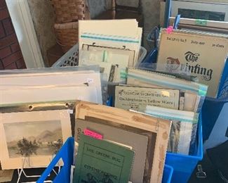 Book Room 
Ephemera collection 
Local Greene, NY
1910 Printing Art magazines 
Military 
Advertising 
Post cards 
Prints…..