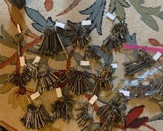 Dining Room 
Loads of vintage keys some brass