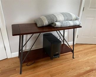 console table and subwoffer