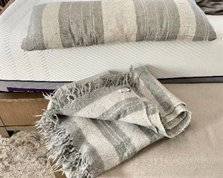 Restoration Hardware wool blanket & pillow 