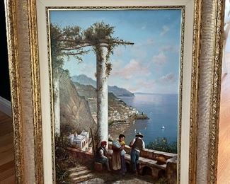 Oil painting. Painted & framed in Italy