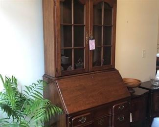 Beautiful Secretary. large oriental planters w/greenery