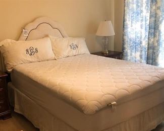 Beautiful Queen size Bed with upholstered headboard