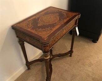 French inlaid/ormolu table