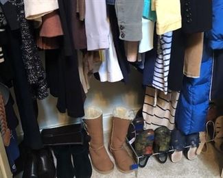 UGG boots and other nice boots and shoes, really nice clothing: tops, pants, dresses, suits, jackets, active wear, etc.