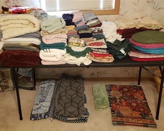 Linens, towels, placemats & rugs