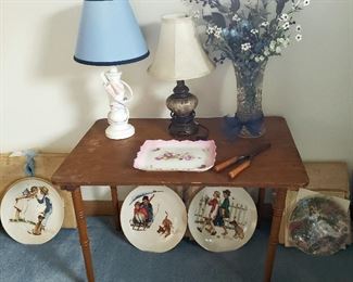 Lamps, table & more collector's plates