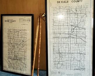 Boone & DeKalb county maps & yard sticks
