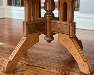 Antique oak cocktail table. Measures 30" W x 23" D x 21" H. Photo 2 of 3.