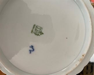 Blue and white decorative trivet. Made in Germany. Measures 6" D. Photo 2 of 2.