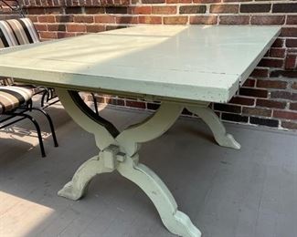 Old Ohio wood, white-washed dining table. Measures 60" L x 40" W x 29" H. Photo 1 of 2.