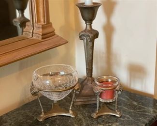 Assorted candleholders.