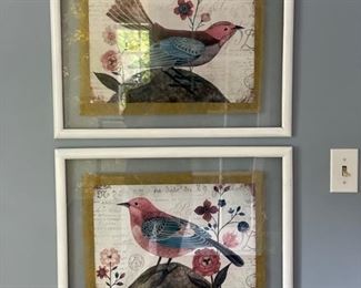 Bird Diptych. Each measures 24" W x 20" H. Photo 1 of 3.