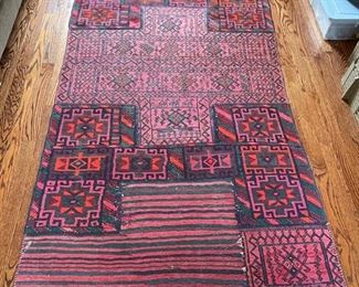 Antique salt bag rug. Istanbul. Measures 90.5" L x 43" W. Photo 1 of 3.