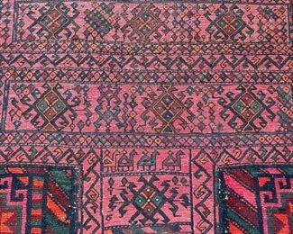 Antique salt bag rug. Istanbul. Measures 90.5" L x 43" W. Photo 2 of 3.