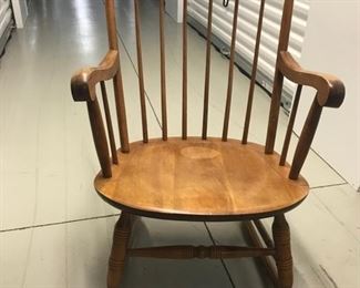 Nichols & Stone Co. vintage old pine rocking chair. Photo 1 of 2.