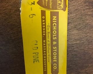 Nichols & Stone Co. vintage old pine rocking chair. Photo 1 of 2.