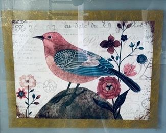 Bird Diptych. Each measures 24" W x 20" H. Photo 2 of 3.