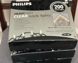 Philips heavy duty clear icicle lights - 2 packages available.