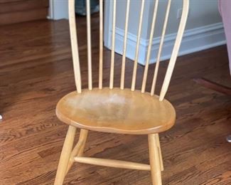 Set of 6 Windsor chairs. Each measures 18.5" W x 16" D x 40" H.