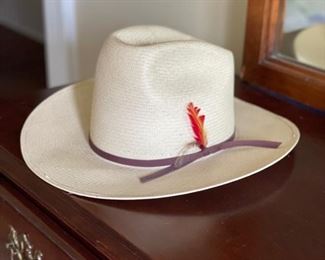 Straw cowboy hat.