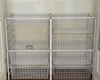 Metal 4-drawer storage bins - 2 available.