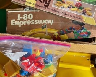 Vintage Little Tikes 1-80 Expressway and Creative Railway set.