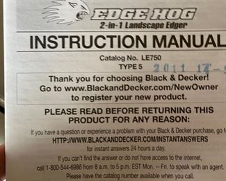 Black & Decker Edge Hog 2-in-1 landscape edger. Photo 2 of 2.