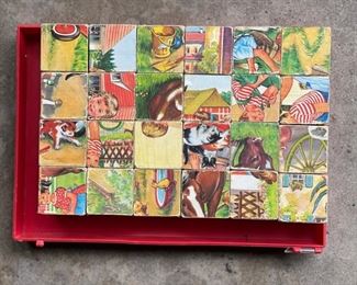 Vintage Dick and Jane block puzzle set.
