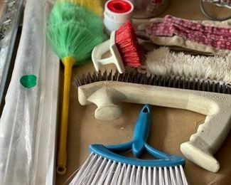 Assorted brushes, etc.