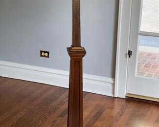 Antique craftsman-style lamp base. Measures 53"H. Photo 1 of 2.