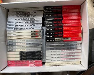 New in package Concertape 1800 and Sony PR-150 1800 hour reels.