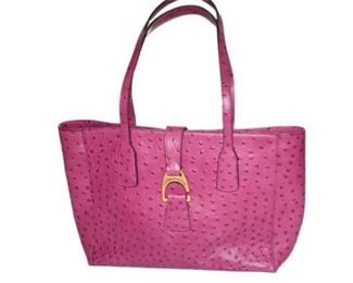 DOONEY BOURKE Ostrich Embossed leather Handbag