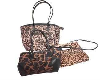 Group Lot Of Animal Print Handbags Two 2 By MICHEAL KORS