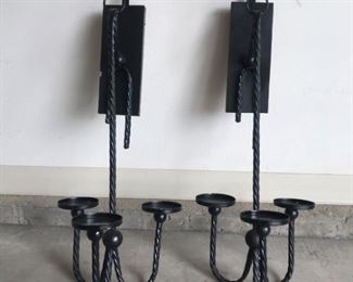 Pair of Outdoor Hanging Candle Holders