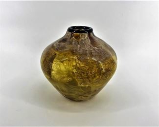 Signed Mark Sigafoos Art Glass Vase
