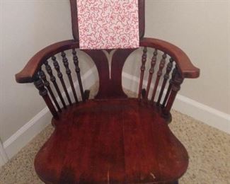 Antique Victorian style rocker with foot stool