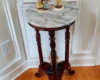 Marble Top Plant/Lamp Stand