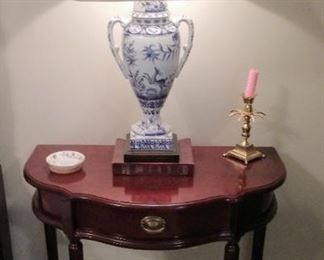 Vintage The Bombay Company demilune console hall/side table