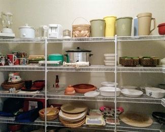 Small Appliances, tupperware, pizza stone, and much more